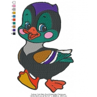 Cartoon Cute Baby Duck Embroidery Design